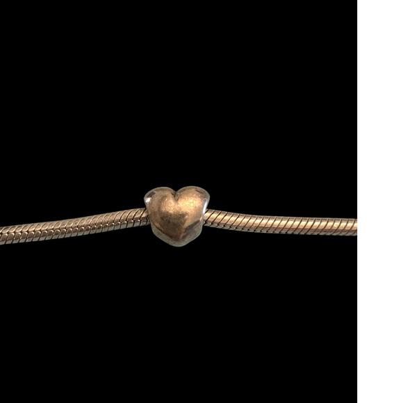 Authentic Pandora sterling silver heart charm - Picture 1 of 1